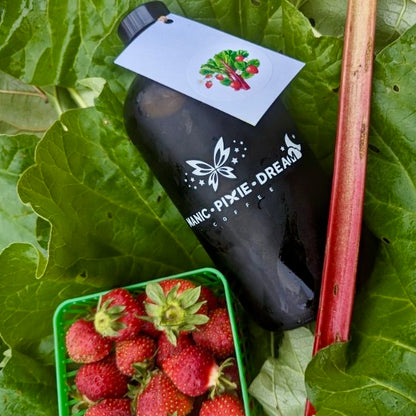 Strawberry Rhubarb Cold Brew Coffee Growler